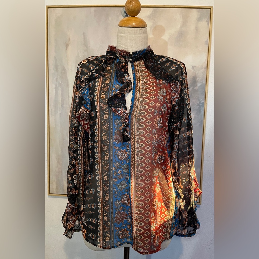 💫 Zara Boho Print Blouse 💫 - Picture 7 of 11
